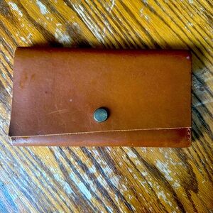 Portland Leather Goods Honey Leather Rancher Wallet used